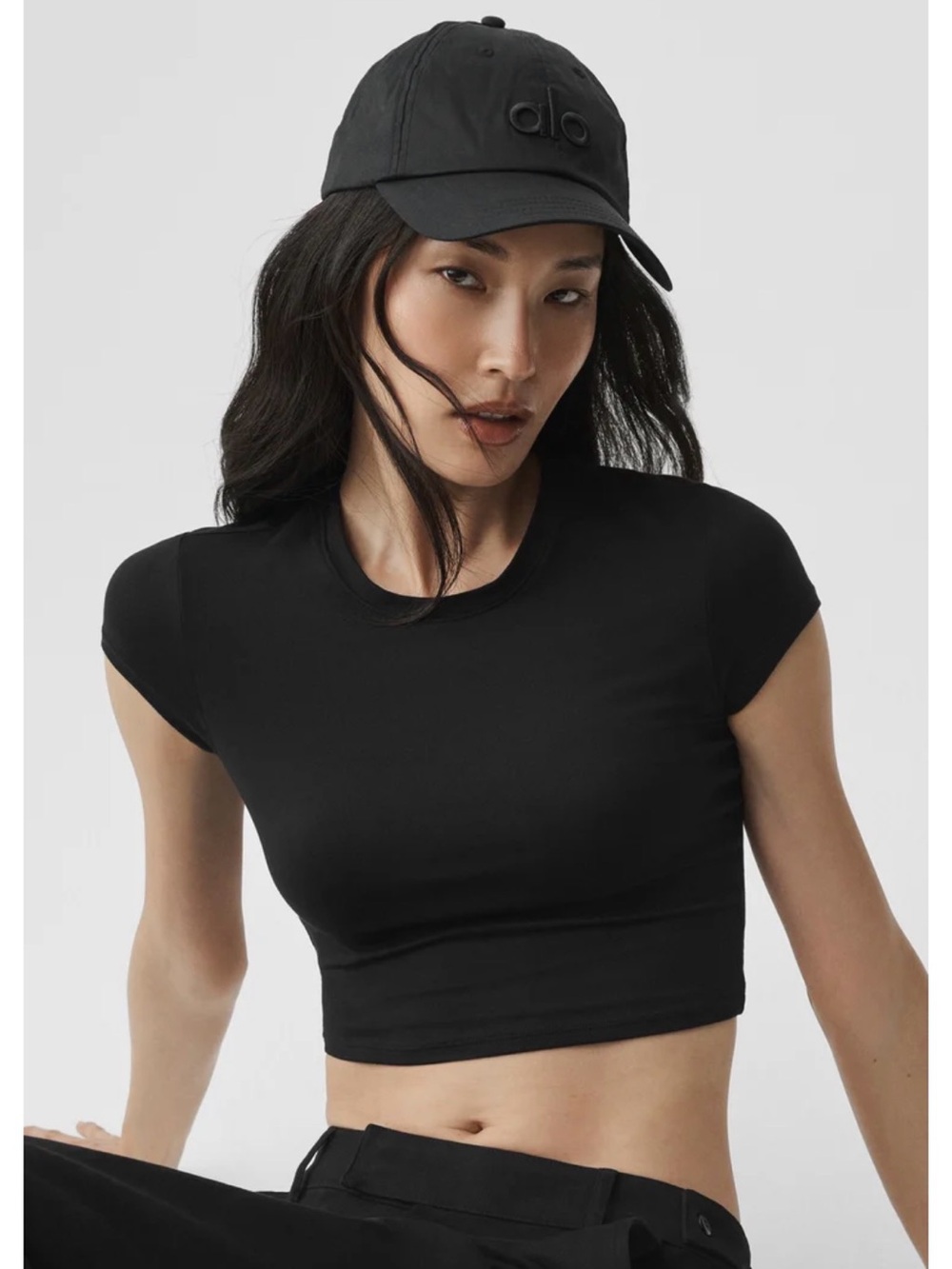 Alo Black Logo Baseball Cap